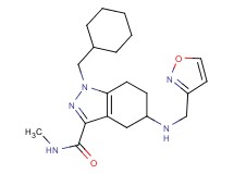 1-(cyclohexylmethyl)-5-[(3-isoxazolylmethyl)amino]-N-methyl-4,5,6,7-tetrahydro-1H-indazole-3-carboxamide