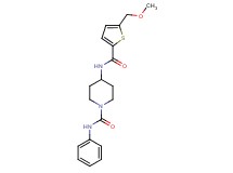 4-({[5-(methoxymethyl)-2-thienyl]carbonyl}amino)-N-phenylpiperidine-1-carboxamide