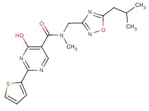4-hydroxy-N-[(5-isobutyl-1,2,4-oxadiazol-3-yl)methyl]-N-methyl-2-(2-thienyl)pyrimidine-5-carboxamide