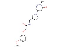 2-(3-methoxyphenoxy)-N-{[1-(1-methyl-6-oxo-1,6-dihydro-4-pyridazinyl)-3-pyrrolidinyl]methyl}acetamide