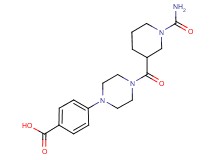 4-(4-{[1-(aminocarbonyl)-3-piperidinyl]carbonyl}-1-piperazinyl)benzoic acid
