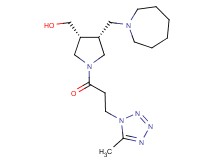{(3R*,4R*)-4-(1-azepanylmethyl)-1-[3-(5-methyl-1H-tetrazol-1-yl)propanoyl]-3-pyrrolidinyl}methanol
