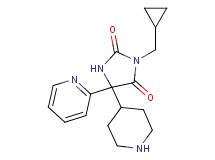 3-(cyclopropylmethyl)-5-(4-piperidinyl)-5-(2-pyridinyl)-2,4-imidazolidinedione hydrochloride