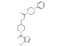 1-{3-[1-(3-methyl-2-furoyl)-4-piperidinyl]propanoyl}-4-phenylpiperazine