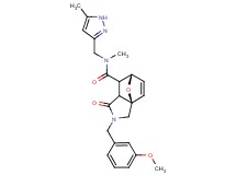 (3aR*,6S*)-2-(3-methoxybenzyl)-N-methyl-N-[(5-methyl-1H-pyrazol-3-yl)methyl]-1-oxo-1,2,3,6,7,7a-hexahydro-3a,6-epoxyisoindole-7-carboxamide