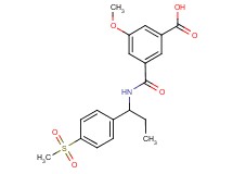 3-methoxy-5-[({1-[4-(methylsulfonyl)phenyl]propyl}amino)carbonyl]benzoic acid