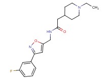 2-(1-ethyl-4-piperidinyl)-N-{[3-(3-fluorophenyl)-5-isoxazolyl]methyl}acetamide