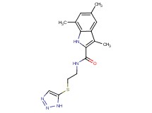 3,5,7-trimethyl-N-[2-(1H-1,2,3-triazol-5-ylthio)ethyl]-1H-indole-2-carboxamide
