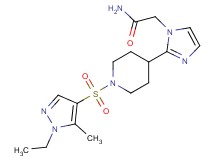 2-(2-{1-[(1-ethyl-5-methyl-1H-pyrazol-4-yl)sulfonyl]piperidin-4-yl}-1H-imidazol-1-yl)acetamide