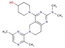 1-[2-(dimethylamino)-6-(3,6-dimethyl-2-pyrazinyl)-5,6,7,8-tetrahydropyrido[4,3-d]pyrimidin-4-yl]-4-piperidinol