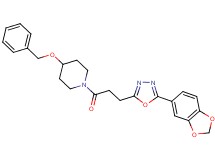 1-{3-[5-(1,3-benzodioxol-5-yl)-1,3,4-oxadiazol-2-yl]propanoyl}-4-(benzyloxy)piperidine