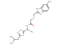 N-[1-(3-isobutyl-1,2,4-oxadiazol-5-yl)ethyl]-2-[(6-methyl-1H-benzimidazol-2-yl)methoxy]acetamide