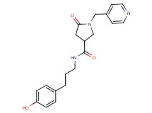 N-[3-(4-hydroxyphenyl)propyl]-5-oxo-1-(pyridin-4-ylmethyl)pyrrolidine-3-carboxamide
