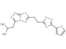 6-{2-[3-(2-furyl)-1,2,4-oxadiazol-5-yl]ethyl}-3-isobutyl[1,2,4]triazolo[3,4-b][1,3,4]thiadiazole