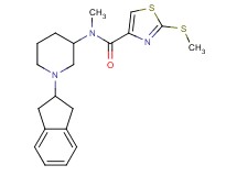N-[1-(2,3-dihydro-1H-inden-2-yl)-3-piperidinyl]-N-methyl-2-(methylthio)-1,3-thiazole-4-carboxamide