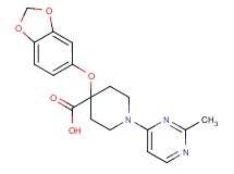 4-(1,3-benzodioxol-5-yloxy)-1-(2-methylpyrimidin-4-yl)piperidine-4-carboxylic acid