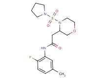 N-(2-fluoro-5-methylphenyl)-2-[4-(1-pyrrolidinylsulfonyl)-3-morpholinyl]acetamide