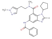 5-(benzoylamino)-1-cyclopentyl-N-methyl-N-[2-(1-methyl-1H-pyrazol-4-yl)ethyl]-1H-benzimidazole-7-carboxamide