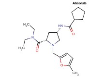 (4S)-4-[(cyclopentylcarbonyl)amino]-N,N-diethyl-1-[(5-methyl-2-furyl)methyl]-L-prolinamide