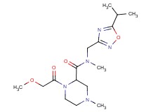 N-[(5-isopropyl-1,2,4-oxadiazol-3-yl)methyl]-1-(methoxyacetyl)-N,4-dimethyl-2-piperazinecarboxamide