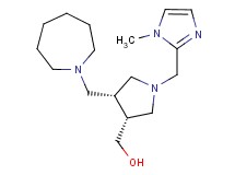 {(3R*,4R*)-4-(azepan-1-ylmethyl)-1-[(1-methyl-1H-imidazol-2-yl)methyl]pyrrolidin-3-yl}methanol