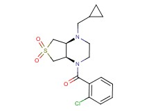 (4aS*,7aR*)-1-(2-chlorobenzoyl)-4-(cyclopropylmethyl)octahydrothieno[3,4-b]pyrazine 6,6-dioxide