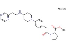 methyl 1-{[4-(4-{[2-(2-pyrazinyl)ethyl]amino}-1-piperidinyl)phenyl]acetyl}-L-prolinate