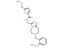 N-{[7-(2-methoxybenzyl)-6,7,8,9-tetrahydro-5H-[1,2,4]triazolo[4,3-d][1,4]diazepin-3-yl]methyl}-5-(methoxymethyl)-2-furamide