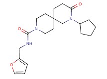 2-cyclopentyl-N-(2-furylmethyl)-3-oxo-2,9-diazaspiro[5.5]undecane-9-carboxamide