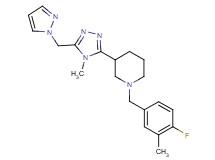 1-(4-fluoro-3-methylbenzyl)-3-[4-methyl-5-(1H-pyrazol-1-ylmethyl)-4H-1,2,4-triazol-3-yl]piperidine