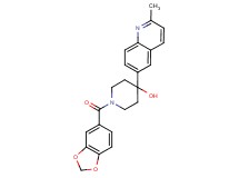 1-(1,3-benzodioxol-5-ylcarbonyl)-4-(2-methylquinolin-6-yl)piperidin-4-ol