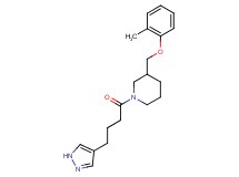 3-[(2-methylphenoxy)methyl]-1-[4-(1H-pyrazol-4-yl)butanoyl]piperidine