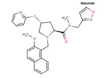 (4R)-N-(3-isoxazolylmethyl)-1-[(2-methoxy-1-naphthyl)methyl]-N-methyl-4-(2-pyridinylthio)-L-prolinamide
