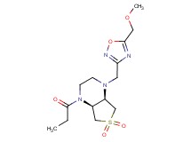 (4aS*,7aR*)-1-{[5-(methoxymethyl)-1,2,4-oxadiazol-3-yl]methyl}-4-propionyloctahydrothieno[3,4-b]pyrazine 6,6-dioxide