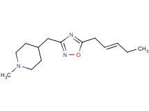 1-methyl-4-({5-[(2E)-pent-2-en-1-yl]-1,2,4-oxadiazol-3-yl}methyl)piperidine
