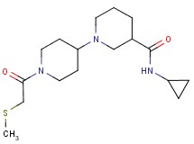 N-cyclopropyl-1'-[(methylthio)acetyl]-1,4'-bipiperidine-3-carboxamide