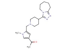 1-(1-methyl-5-{[4-(6,7,8,9-tetrahydro-5H-[1,2,4]triazolo[4,3-a]azepin-3-yl)piperidin-1-yl]methyl}-1H-pyrrol-3-yl)ethanone