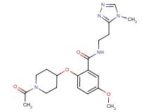 2-[(1-acetylpiperidin-4-yl)oxy]-5-methoxy-N-[2-(4-methyl-4H-1,2,4-triazol-3-yl)ethyl]benzamide
