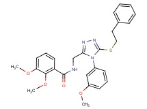 2,3-dimethoxy-N-({4-(3-methoxyphenyl)-5-[(2-phenylethyl)thio]-4H-1,2,4-triazol-3-yl}methyl)benzamide