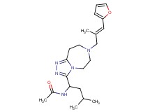 N-(1-{7-[(2E)-3-(2-furyl)-2-methyl-2-propen-1-yl]-6,7,8,9-tetrahydro-5H-[1,2,4]triazolo[4,3-d][1,4]diazepin-3-yl}-3-methylbutyl)acetamide
