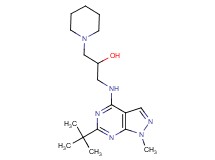 1-[(6-tert-butyl-1-methyl-1H-pyrazolo[3,4-d]pyrimidin-4-yl)amino]-3-(1-piperidinyl)-2-propanol