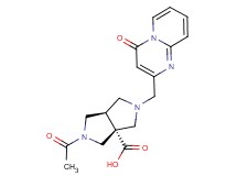 (3aR*,6aR*)-2-acetyl-5-[(4-oxo-4H-pyrido[1,2-a]pyrimidin-2-yl)methyl]hexahydropyrrolo[3,4-c]pyrrole-3a(1H)-carboxylic acid