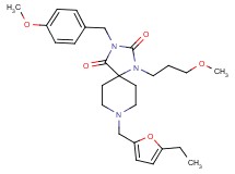 8-[(5-ethyl-2-furyl)methyl]-3-(4-methoxybenzyl)-1-(3-methoxypropyl)-1,3,8-triazaspiro[4.5]decane-2,4-dione