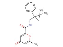 N-[(2,2-dimethyl-1-phenylcyclopropyl)methyl]-6-methyl-4-oxo-4H-pyran-2-carboxamide