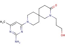 9-(2-amino-6-methylpyrimidin-4-yl)-2-(3-hydroxypropyl)-2,9-diazaspiro[5.5]undecan-3-one
