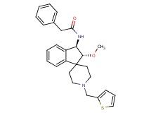 N-[(2R*,3R*)-2-methoxy-1'-(2-thienylmethyl)-2,3-dihydrospiro[indene-1,4'-piperidin]-3-yl]-2-phenylacetamide