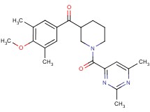 {1-[(2,6-dimethyl-4-pyrimidinyl)carbonyl]-3-piperidinyl}(4-methoxy-3,5-dimethylphenyl)methanone