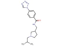 N-[(1-isobutylpyrrolidin-3-yl)methyl]-4-(1H-tetrazol-1-yl)benzamide