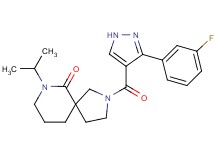 2-{[3-(3-fluorophenyl)-1H-pyrazol-4-yl]carbonyl}-7-isopropyl-2,7-diazaspiro[4.5]decan-6-one