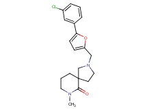 2-{[5-(3-chlorophenyl)-2-furyl]methyl}-7-methyl-2,7-diazaspiro[4.5]decan-6-one